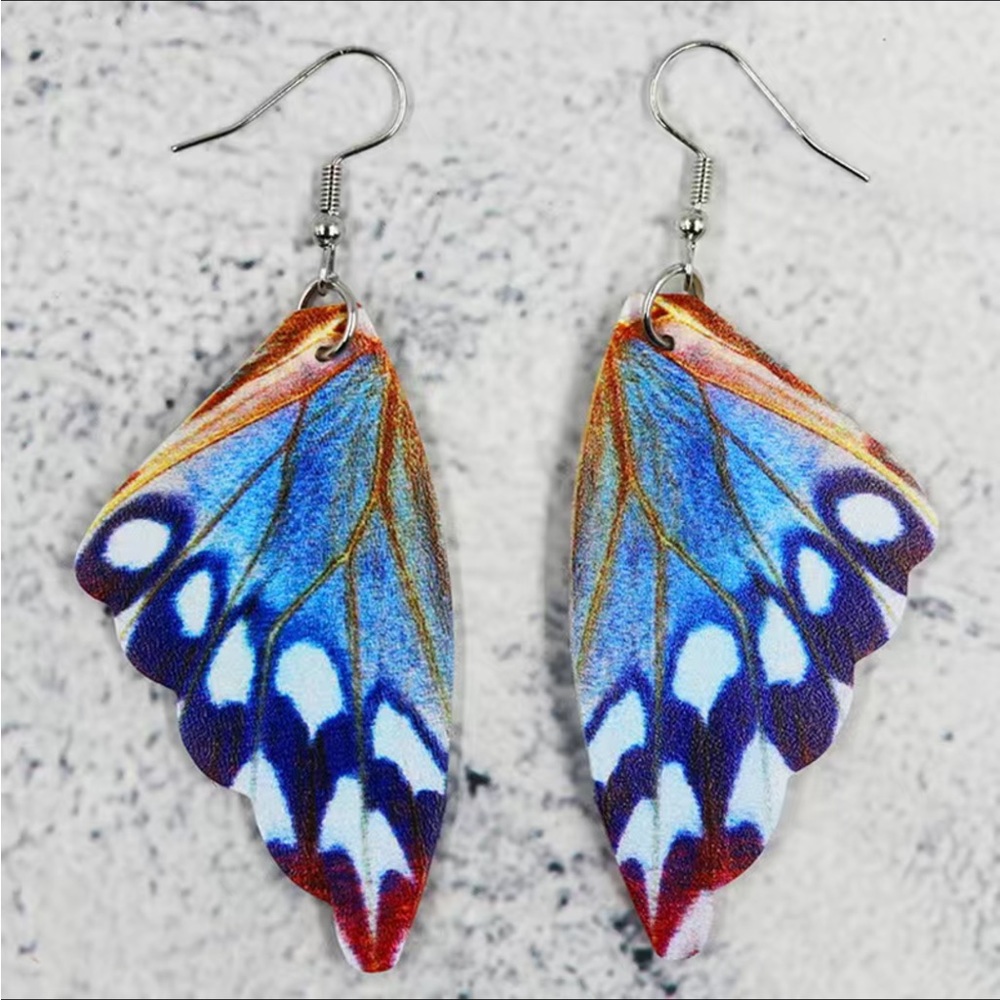 Butterfly wing earrings - Picture 4 of 6